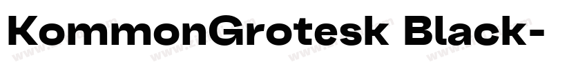 KommonGrotesk Black字体转换